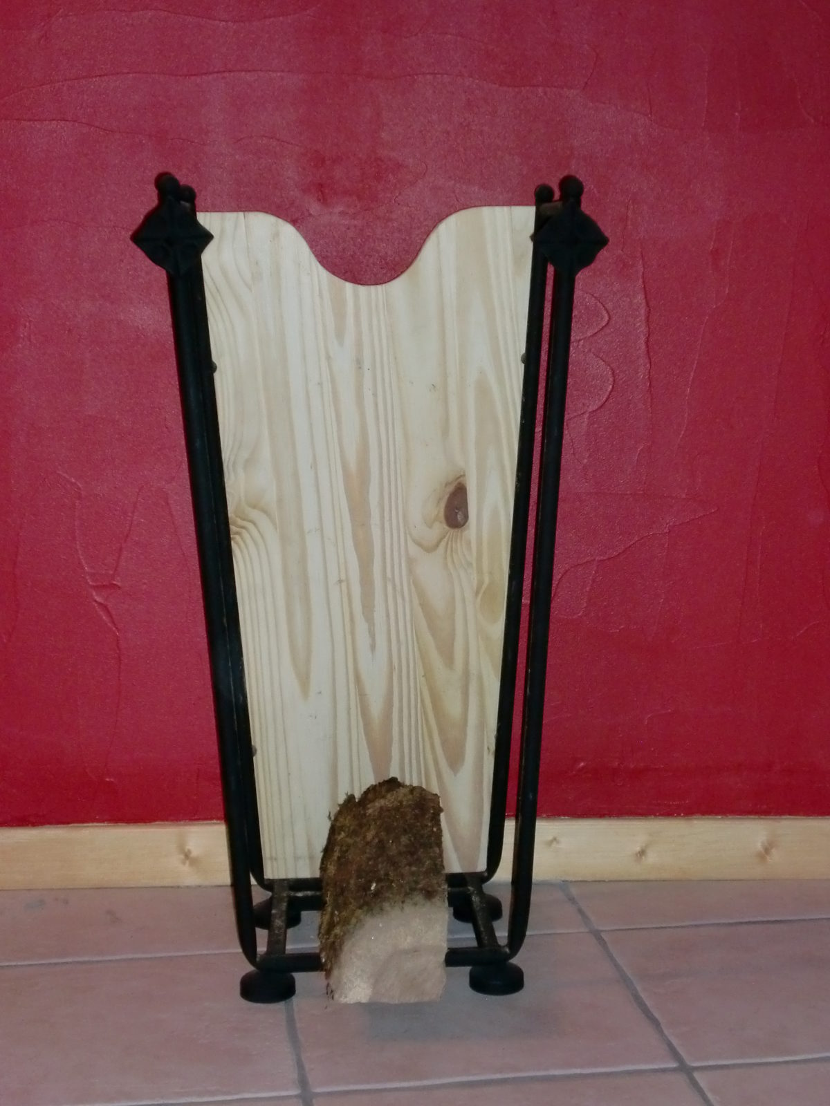 Porte bûches cylindrique en métal